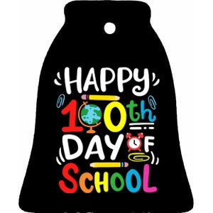 Happy 100th Day Of School 100 Days Of School Teacher Student Ceramic Bell Ornament