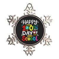 Happy 100th Day Of School 100 Days Of School Teacher Student Metallic Star Ornament