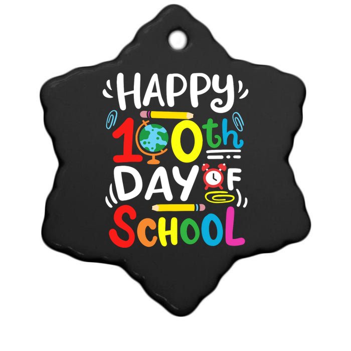 Happy 100th Day Of School 100 Days Of School Teacher Student Ceramic Star Ornament