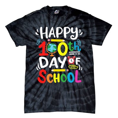 Happy 100th Day Of School 100 Days Of School Teacher Student Tie-Dye T-Shirt