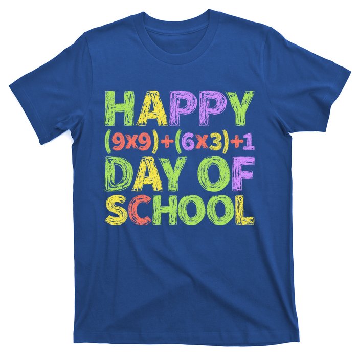 Happy 100 Days Of School Colorful Math Formula Meaningful Gift T-Shirt