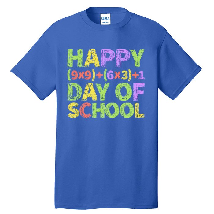 Happy 100 Days Of School Colorful Math Formula Meaningful Gift Tall T-Shirt