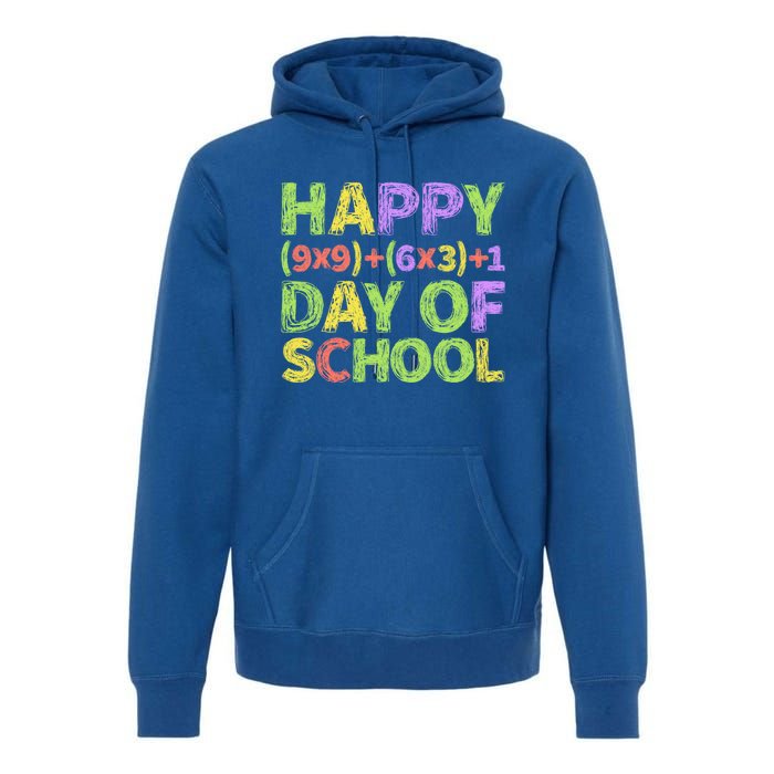 Happy 100 Days Of School Colorful Math Formula Meaningful Gift Premium Hoodie