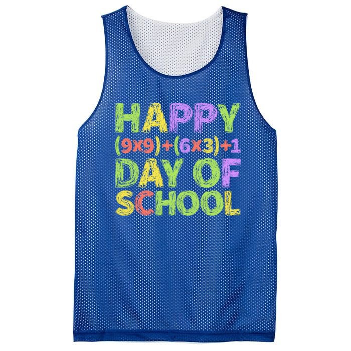 Happy 100 Days Of School Colorful Math Formula Meaningful Gift Mesh Reversible Basketball Jersey Tank