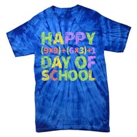 Happy 100 Days Of School Colorful Math Formula Meaningful Gift Tie-Dye T-Shirt