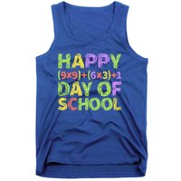 Happy 100 Days Of School Colorful Math Formula Meaningful Gift Tank Top