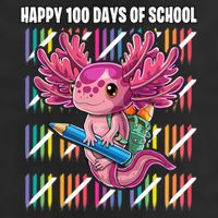 Happy 100 Days Of School Axolotl Kindergarten Costume Adult Drive Performance Visor