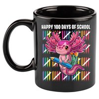 Happy 100 Days Of School Axolotl Kindergarten Costume 11oz C Handle Ceramic Mug