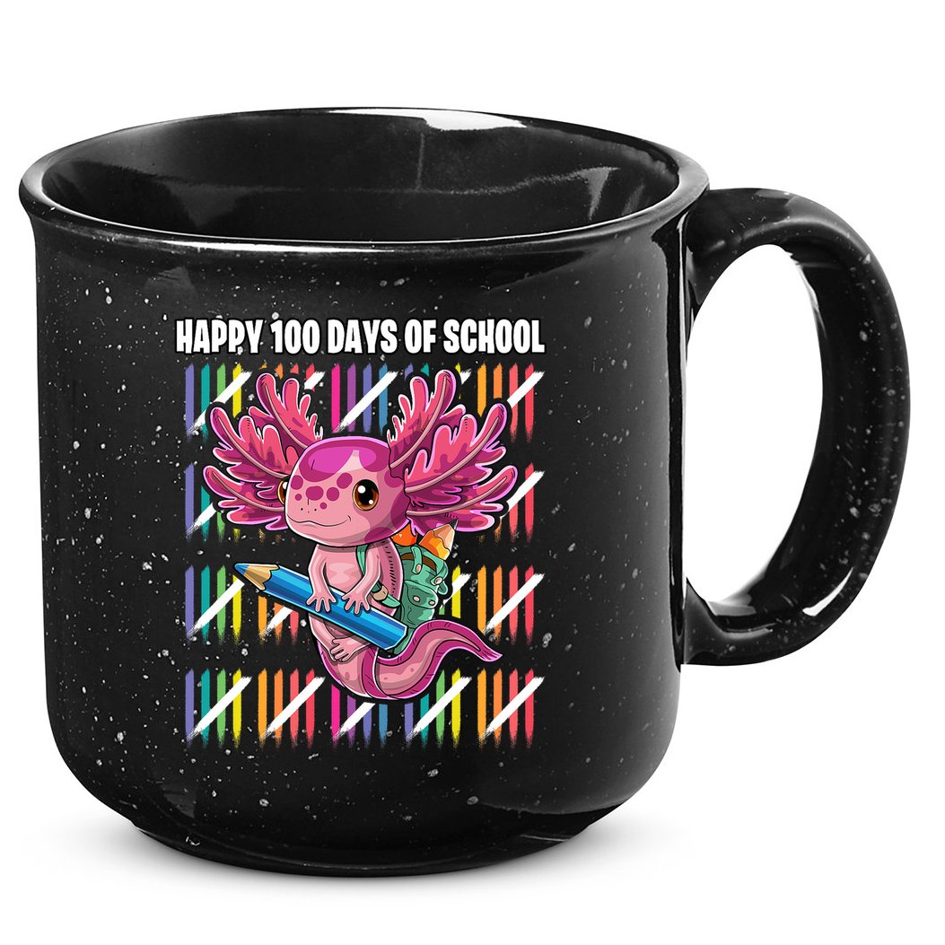 Happy 100 Days Of School Axolotl Kindergarten Costume 15oz Campfire Ceramic Mug