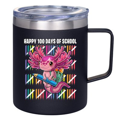 Happy 100 Days Of School Axolotl Kindergarten Costume 12oz Stainless Steel Coffee Mug