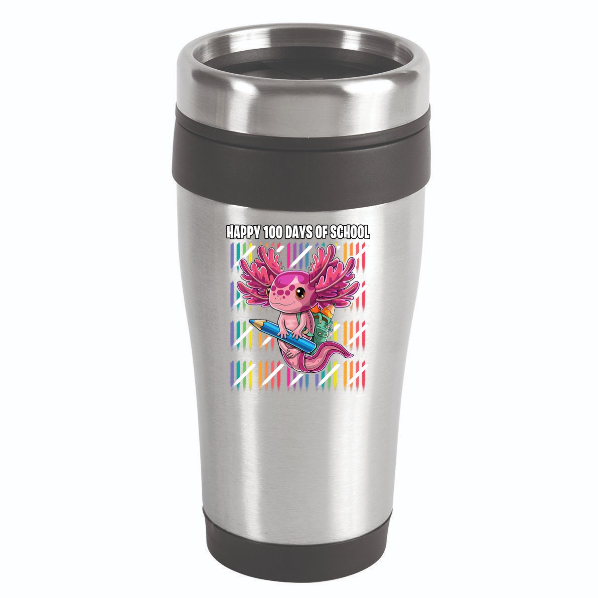 Happy 100 Days Of School Axolotl Kindergarten Costume 16oz Travel Tumbler