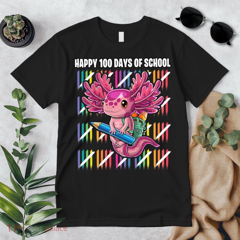 Happy 100 Days Of School Axolotl Kindergarten Costume Premium T-Shirt