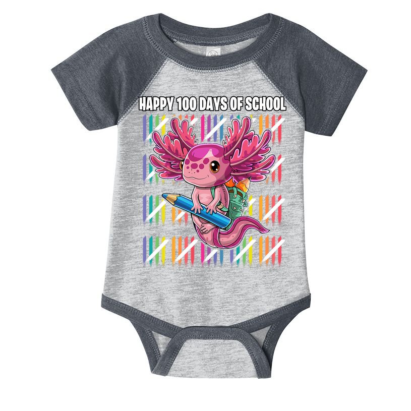 Happy 100 Days Of School Axolotl Kindergarten Costume Infant Baby Jersey Bodysuit