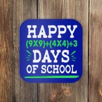 Happy 100 Days Of School Funny Eletary Math Teacher Great Gift Coaster