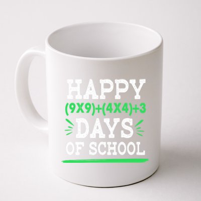 Happy 100 Days Of School Funny Eletary Math Teacher Great Gift Coffee Mug