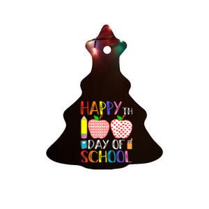 Happy 100th Day Of School Teacher 100 days Ceramic Tree Ornament