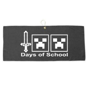 Happy 100 Days Of School Tee, School Day Large Microfiber Waffle Golf Towel