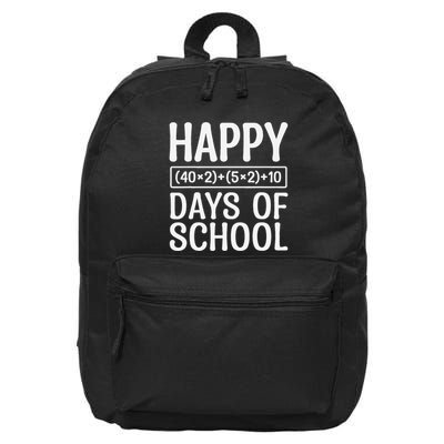 Happy 100 Days Of School Math Equation 100th Day Of School 16 in Basic Backpack