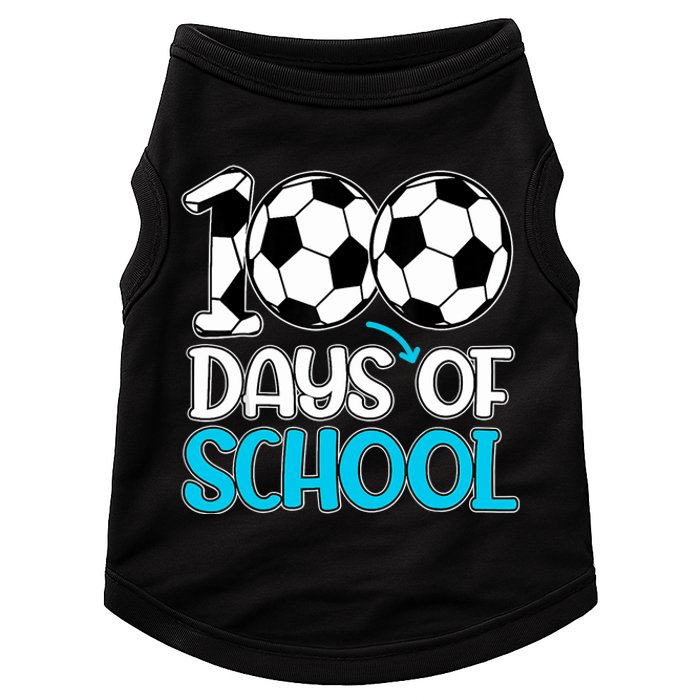 Happy 100 Days Of School 100th Day Soccer Teacher Boy Doggie Tank