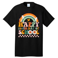 Happy 100 Days of School Teacher Groovy 100th day Tall T-Shirt