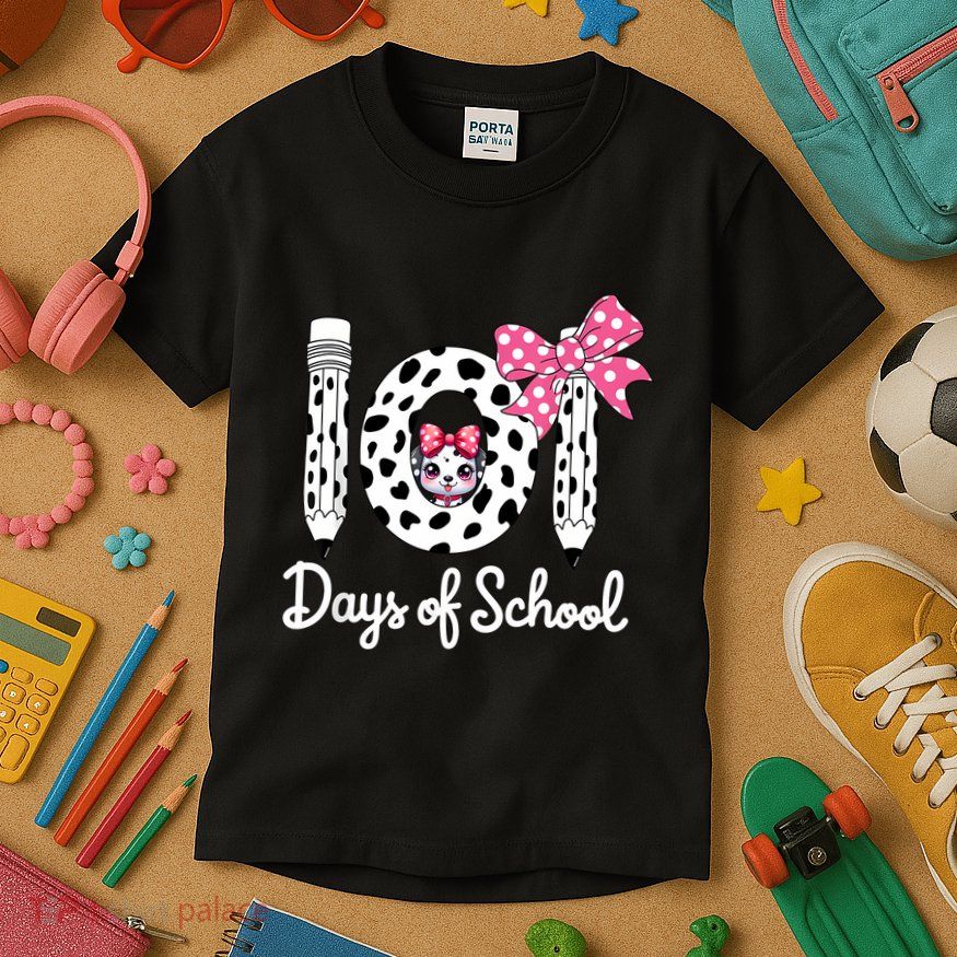 Happy 101 Days Of School Funny Student Teacher Kids T-Shirt