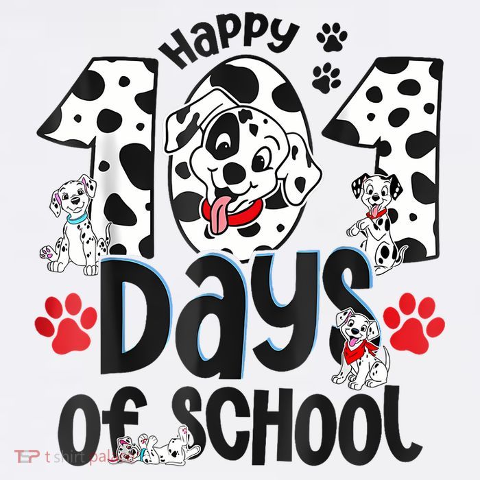 Happy 101 Days Of School Dog T-Shirt