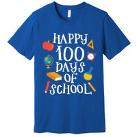 Happy 100 Days Of School Math Algebra Geek Gift Premium T-Shirt