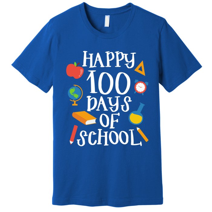 Happy 100 Days Of School Math Algebra Geek Gift Premium T-Shirt