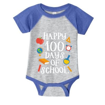 Happy 100 Days Of School Math Algebra Geek Gift Infant Baby Jersey Bodysuit