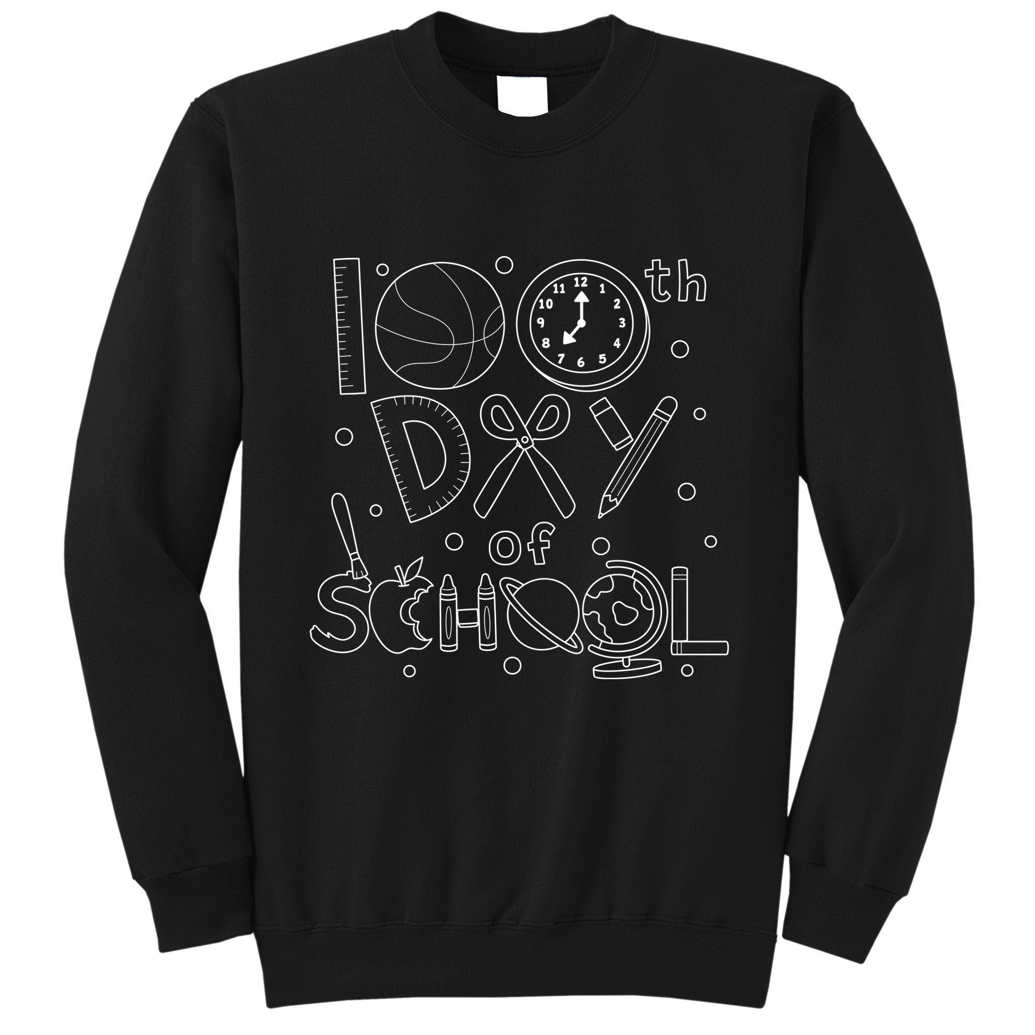 Happy 100th Days Of School Education Tall Sweatshirt