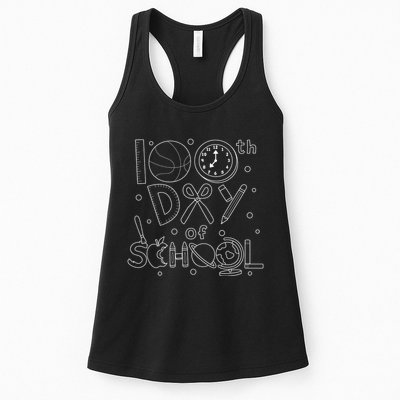 Happy 100th Days Of School Education Womens Tank Top