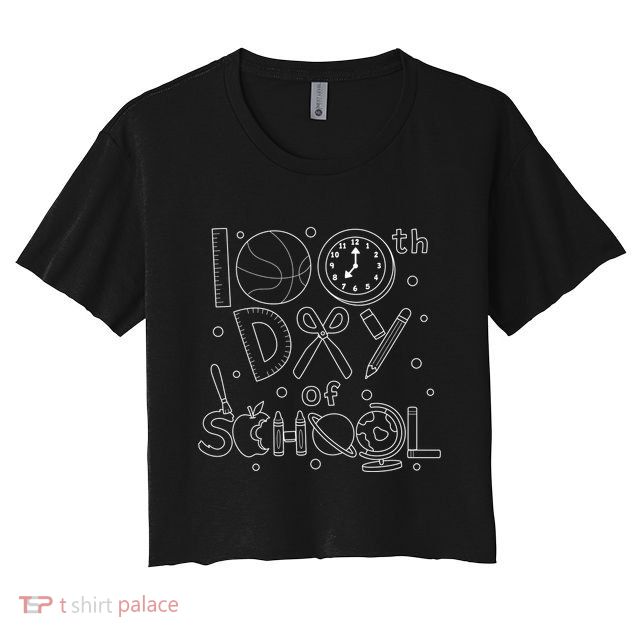 Happy 100th Days Of School Education Crop Top