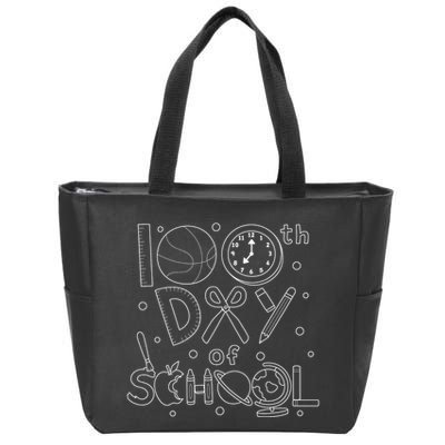 Happy 100th Days Of School Education Zip Tote Bag