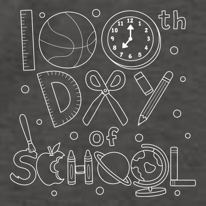 Happy 100th Days Of School Education Vector Backpack