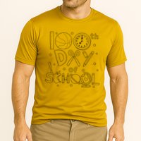 Happy 100th Days Of School Education Cooling Performance Crew T-Shirt