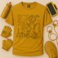 Happy 100th Days Of School Education Cooling Performance Crew T-Shirt