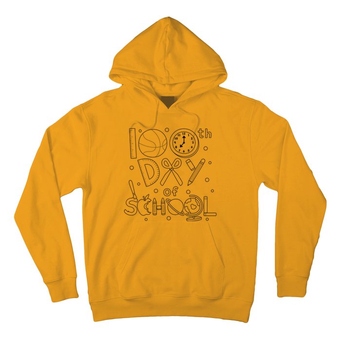 Happy 100th Days Of School Education Hoodie