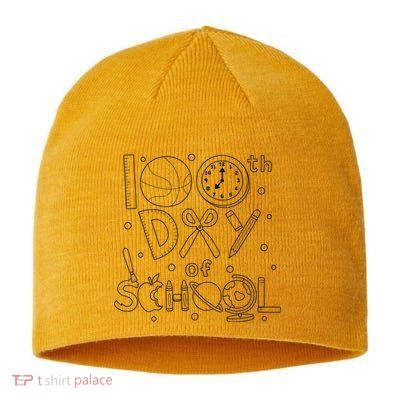 Happy 100th Days Of School Education Sustainable Beanie
