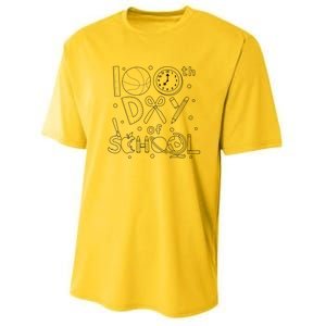 Happy 100th Days Of School Education Youth Performance Sprint T-Shirt