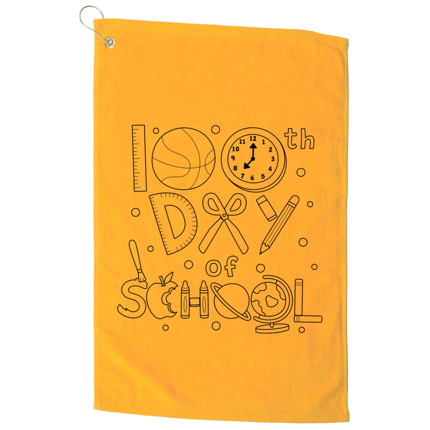 Happy 100th Days Of School Education Golf Towel