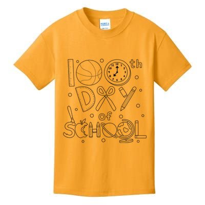 Happy 100th Days Of School Education Kids T-Shirt