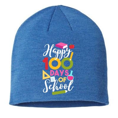 Happy 100 Days Of School Math Equation Geek Gift Sustainable Beanie