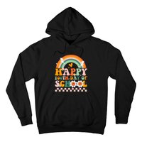 Happy 100th Day of School for Teacher groovy Hoodie