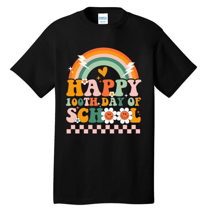 Happy 100th Day of School for Teacher groovy Tall T-Shirt