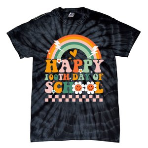 Happy 100th Day of School for Teacher groovy Tie-Dye T-Shirt