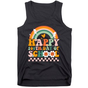 Happy 100th Day of School for Teacher groovy Tank Top