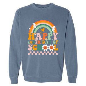 Happy 100th Day of School for Teacher groovy Garment-Dyed Sweatshirt