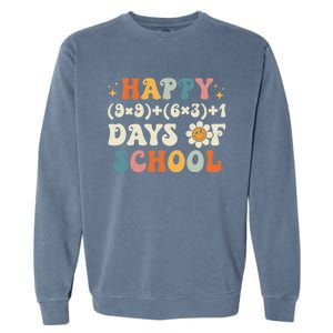 Happy 100 Days Of School Math Formula Groovy Gift Garment-Dyed Sweatshirt