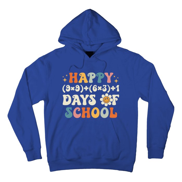 Happy 100 Days Of School Math Formula Groovy Gift Hoodie