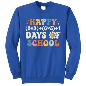 Happy 100 Days Of School Math Formula Groovy Gift Sweatshirt